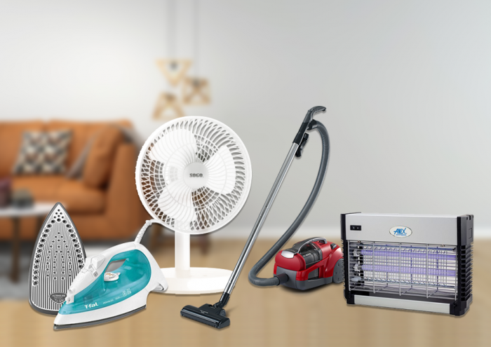 rechargeable fan, iron, vacuum cleaner, insect killer